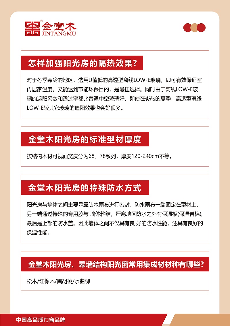 陽(yáng)光房隔熱